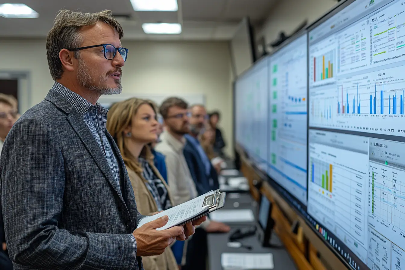 Groupe d'experts en réunion analysant les mises à jour de la norme ISO 9001:2025 pour améliorer la qualité et la conformité.